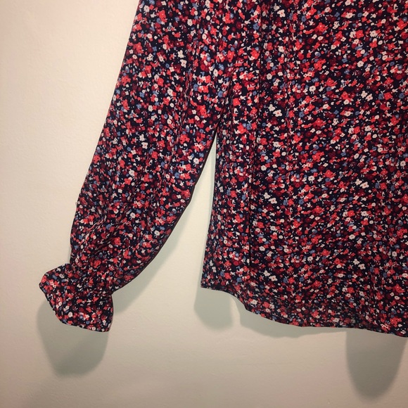 ✨MICHAEL KORS FLORAL LONG SLEEVE BLOUSE  ✨ - Picture 4 of 5